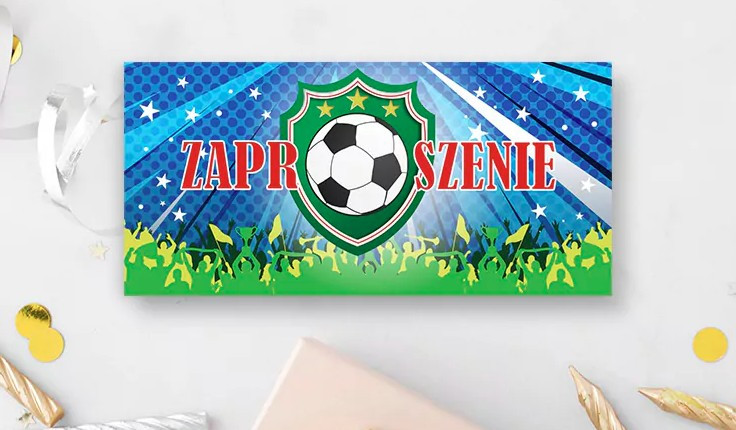 Zaproszenie Piłka na tarczy 5szt Henry